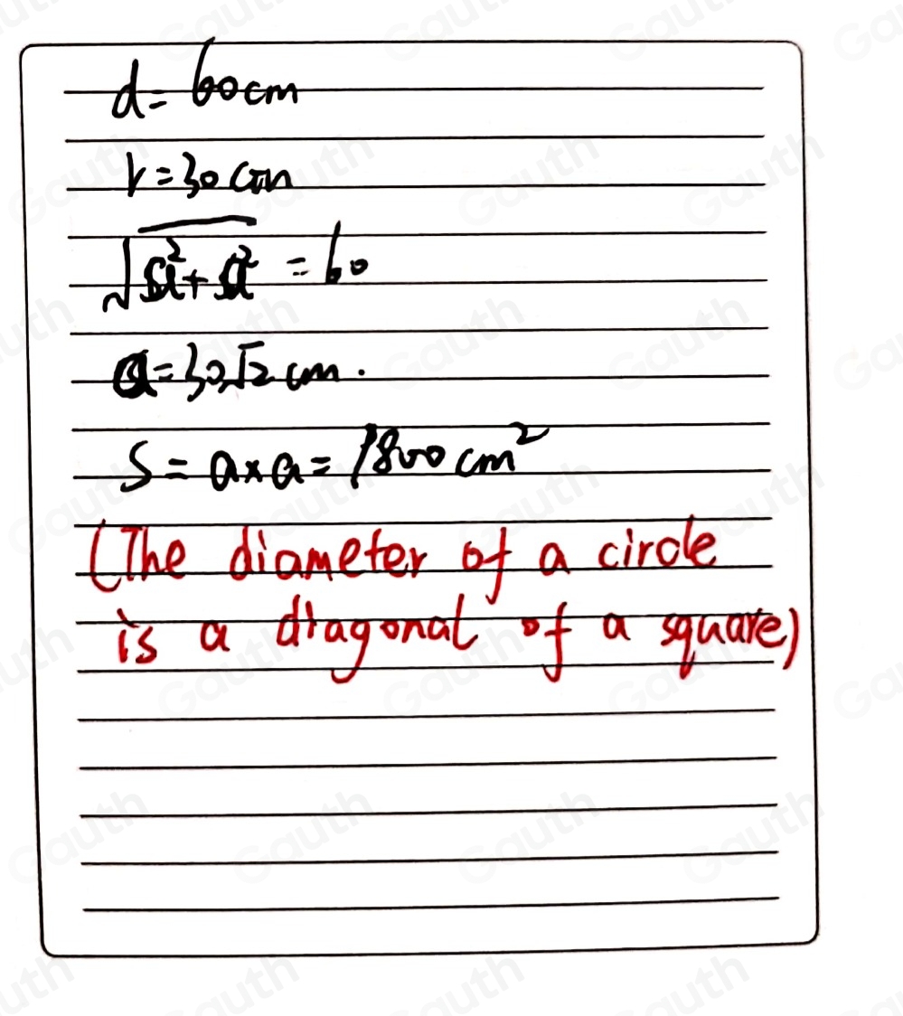 Solved: A log is 60 cm in diameter. Find the dimensions of the largest ...