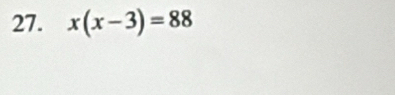 x(x-3)=88