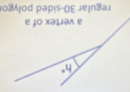 a vertex of a
regular 30-sided polygo