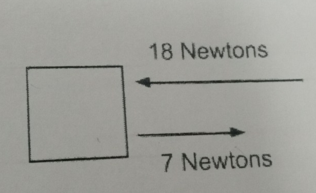 18 Newtons
7 Newtons