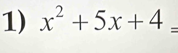 x^2+5x+4=