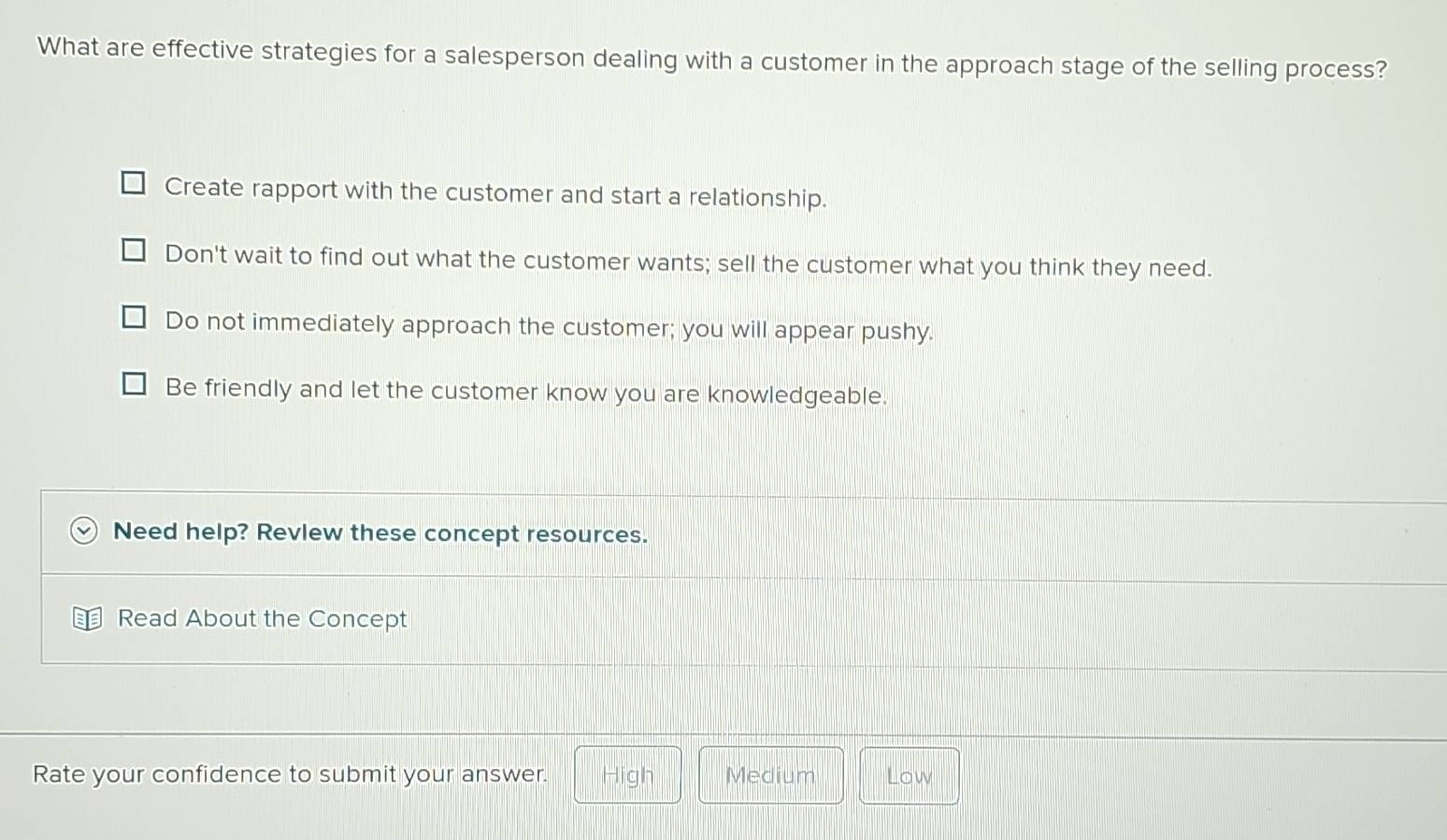 Solved: What are effective strategies for a salesperson dealing with a ...