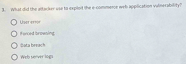 Solved: What did the attacker use to exploit the e-commerce web ...