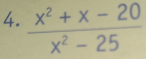  (x^2+x-20)/x^2-25 