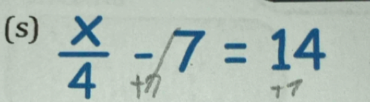 ÷ ;; 7 = 1,4