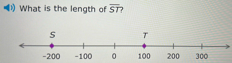 What is the length of overline ST ?