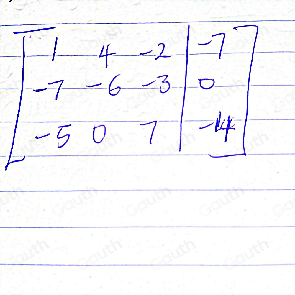 Solved: Perform the following matrix row operation and write the new ...