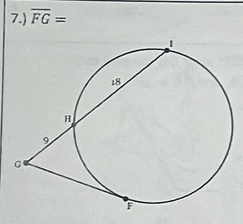 7.) overline FG=