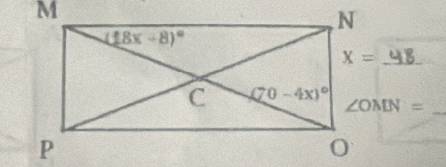 X=
_ ∠ OMN=