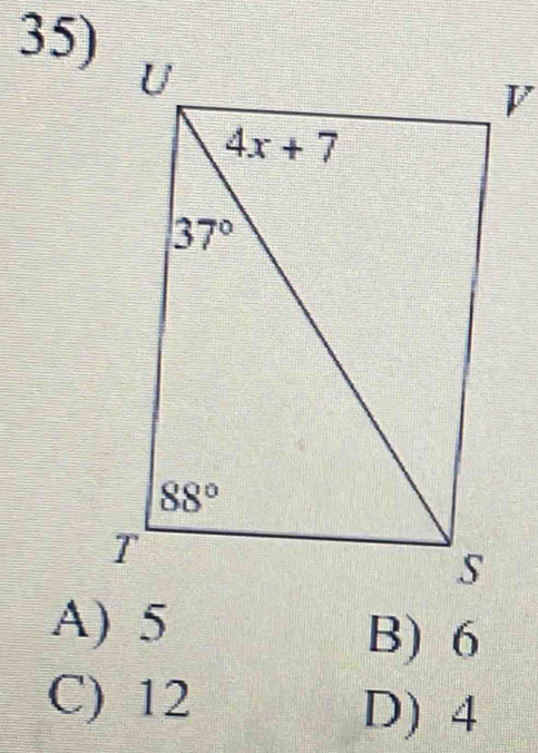 A) 5
B) 6
C) 12
D) 4