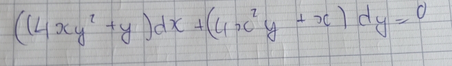 (14xy^2+y)dx+(4x^2y+x)dy=0