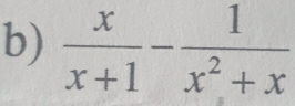  x/x+1 - 1/x^2+x 