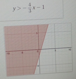 y>- 4/3 x-1