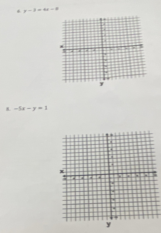 y-3=4x-8
8. -5x-y=1