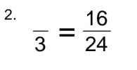 frac 3= 16/24 