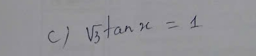 sqrt(3)tan x=1