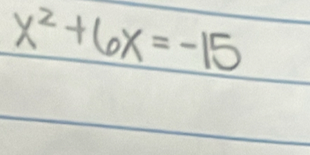 x^2+6x=-15