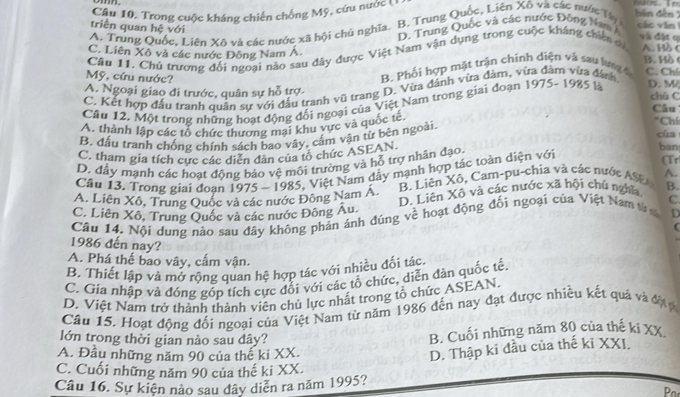 Giải quyết:Trong cuộc kháng chiến chống Mỹ, cứu nước bản đến triển quan ...