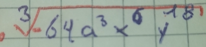 sqrt[3](-64a^3x^6y^(181))