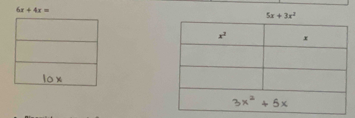 6x+4x=
5x+3x^2