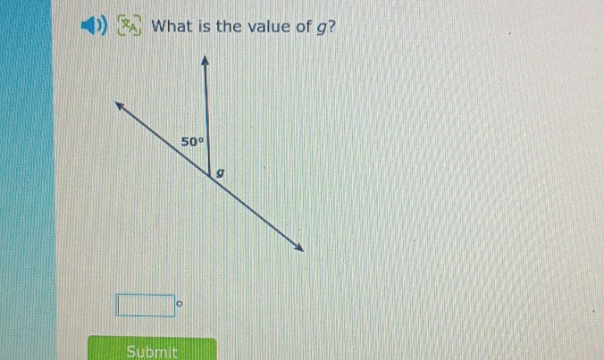 What is the value of g?
□°
Submit