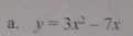 y=3x^2-7x