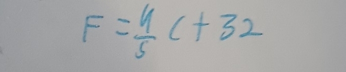 F= 4/5 c+32