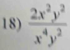  2x^2y^2/x^4y^2 