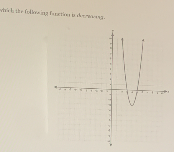 which the following function is decreasing.
x