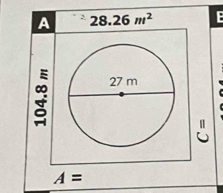 A 28.26m^2

A=