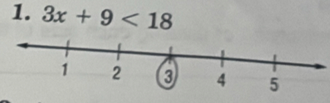 3x+9<18</tex>