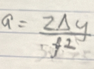 a= 2Delta y/f^2 