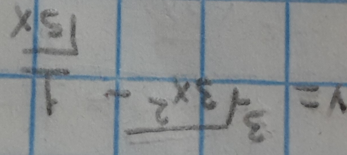 y=sqrt[3](3x^2)+ 1/sqrt(5x) 
= 1/□  □ 