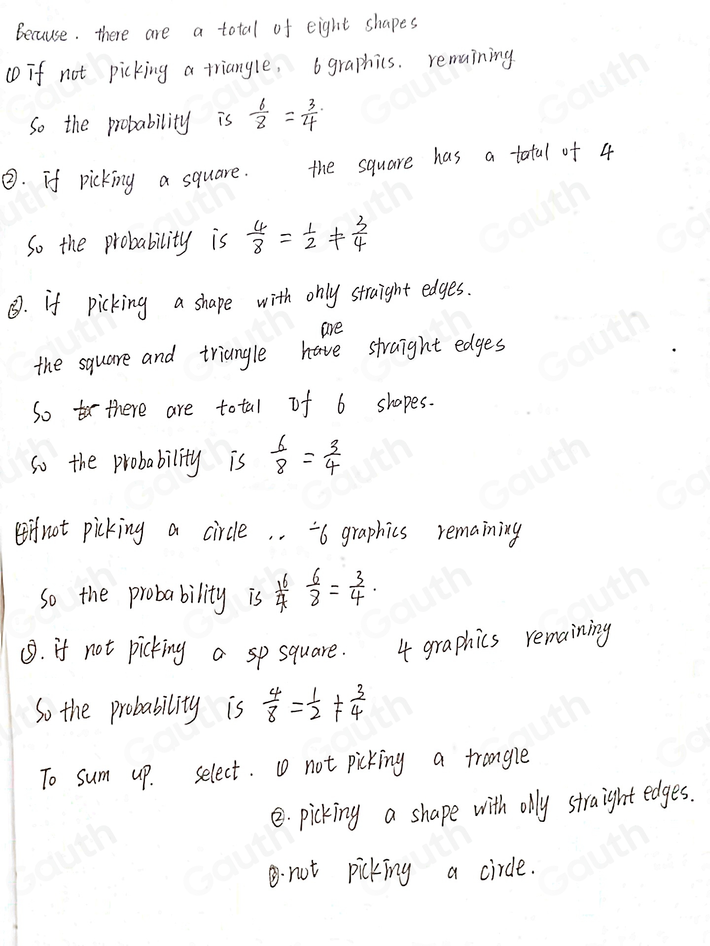 Solved: A shape is picked at random from this group. Which theoretical ...