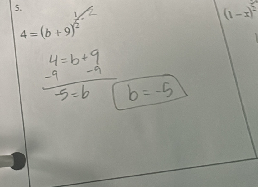 (1-x)^2
4=(b+9)^2