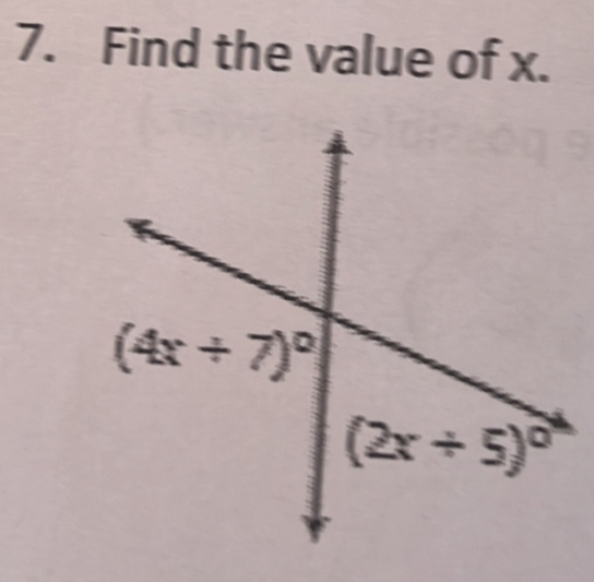 Find the value of x.