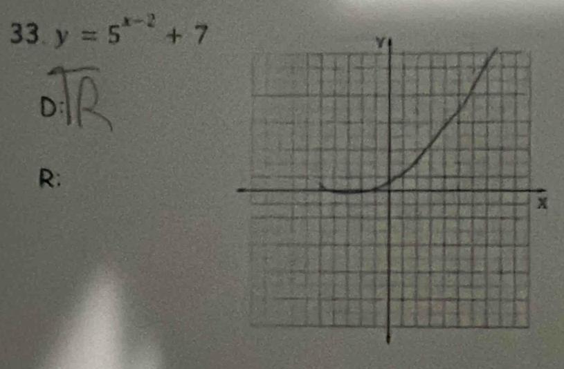 y=5^(x-2)+7
R;