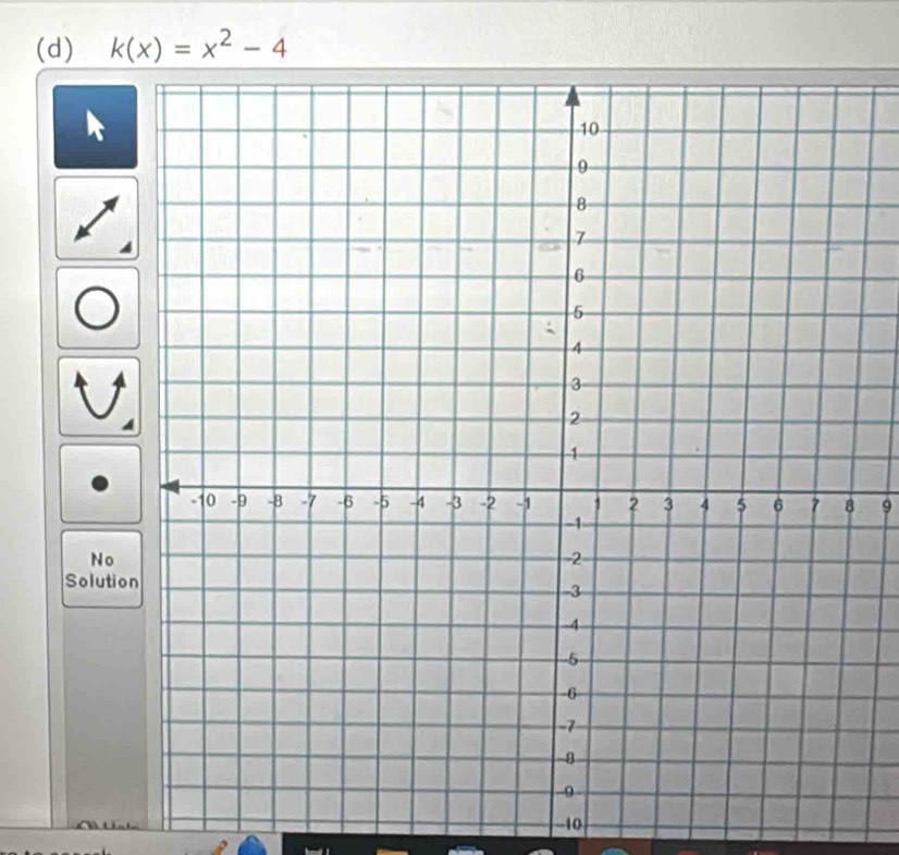 k(x)=x^2-4
9
No 
Solutio
-10