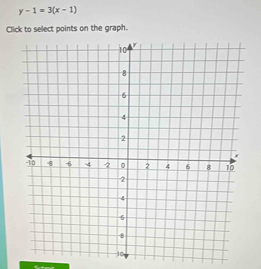 y-1=3(x-1)
Click to select points on the graph.