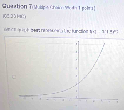 Solved: Question 7(Multiple Choice Worth 1 points) (03.03 MC) Which ...