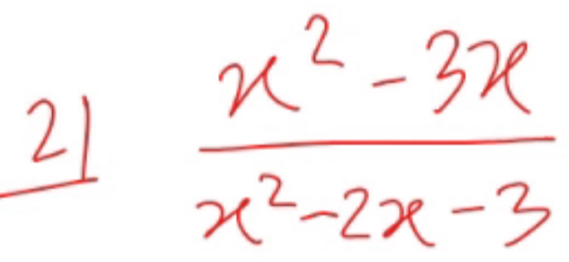 21  (x^2-3x)/x^2-2x-3 