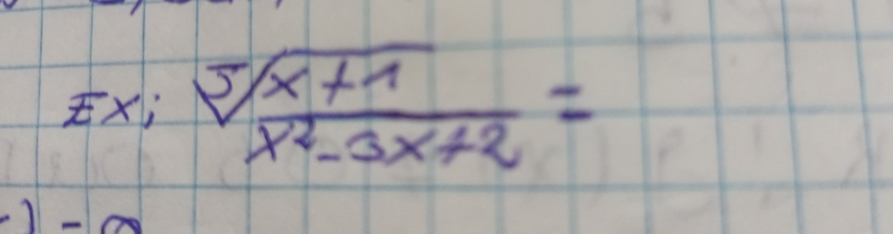 X; sqrt[5](frac x+1)x^2-3x+2=
-