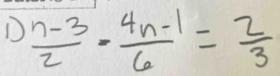  (n-3)/2 ·  (4n-1)/6 = 2/3 