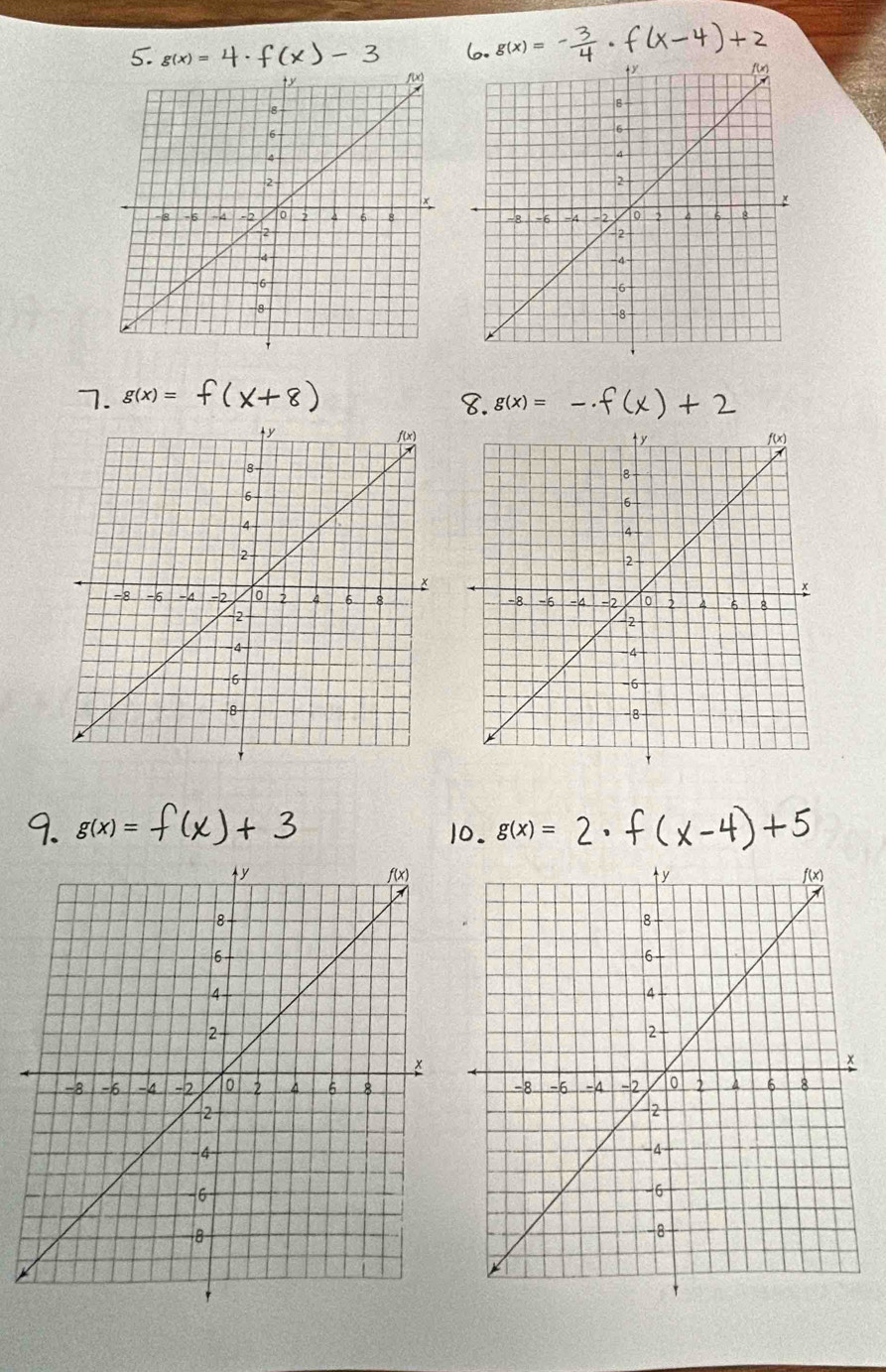 g(x) =
g(x) =