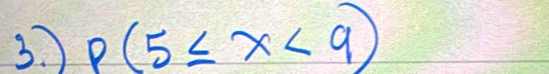 p(5≤ x<9)