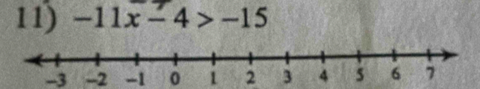 -11x-4>-15
-3 -2 -1 0 1 2