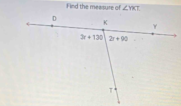 Find the measure of ∠ YKT.