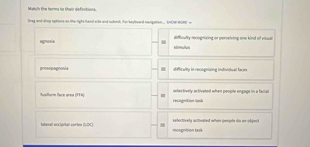 Solved: Match the terms to their definitions. Drag and drop options on ...