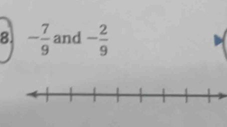 - 7/9  and - 2/9 