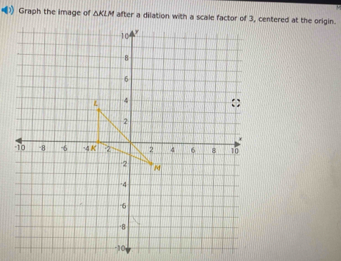 Graph the image of △ KLM